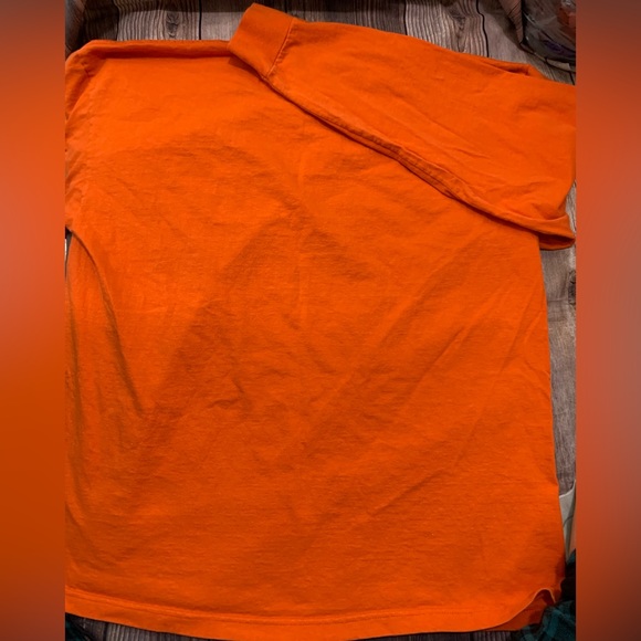 Bayside USA-Made Long Sleeve T-Shirt with a Pocket - Orange, - Picture 2 of 11